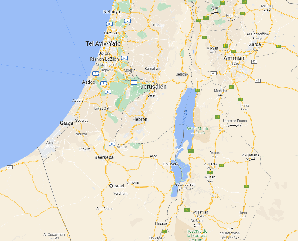Israel Palestina map