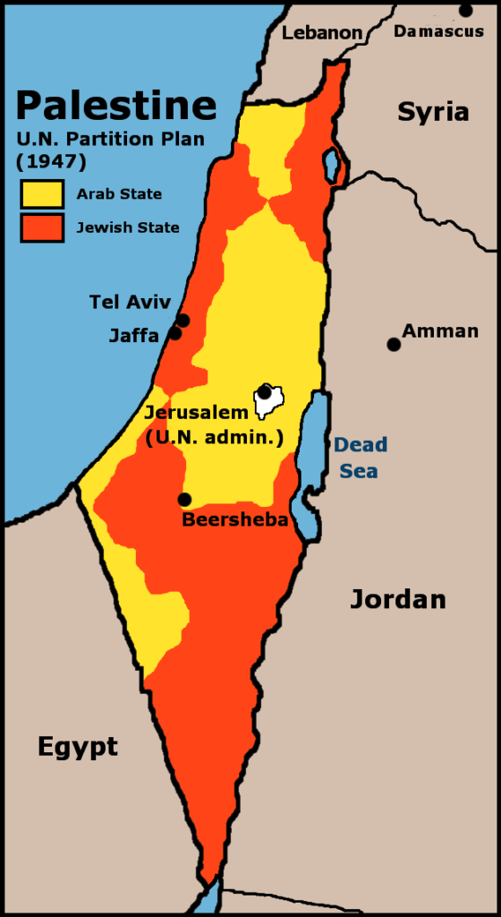 Middle East map 1947