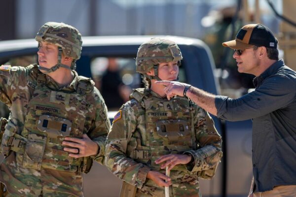 Pete Hegseth with army rangers